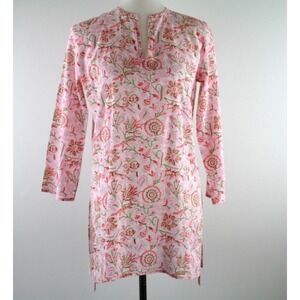 Roberta Roller Rabbit V Neck Tunic Swim Cover Up Top Shirt Women's Size XS